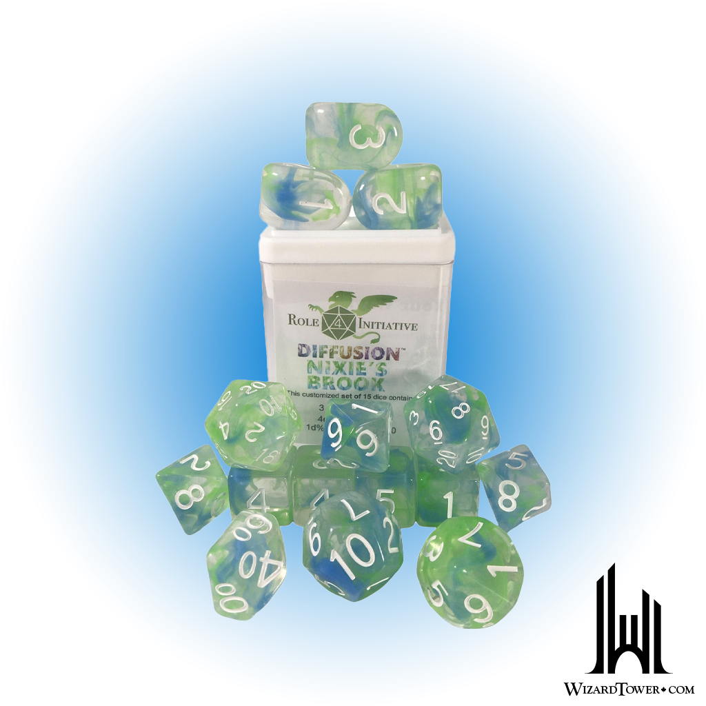 SET OF 15 DICE: DIFFUSION NIXIES BROOK SPECIAL